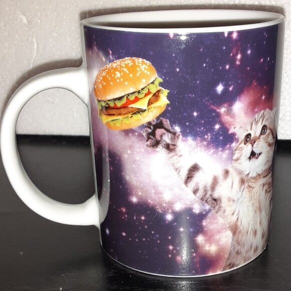 Cat Cheeseburger In Space Mug - Picture 4 of 8
